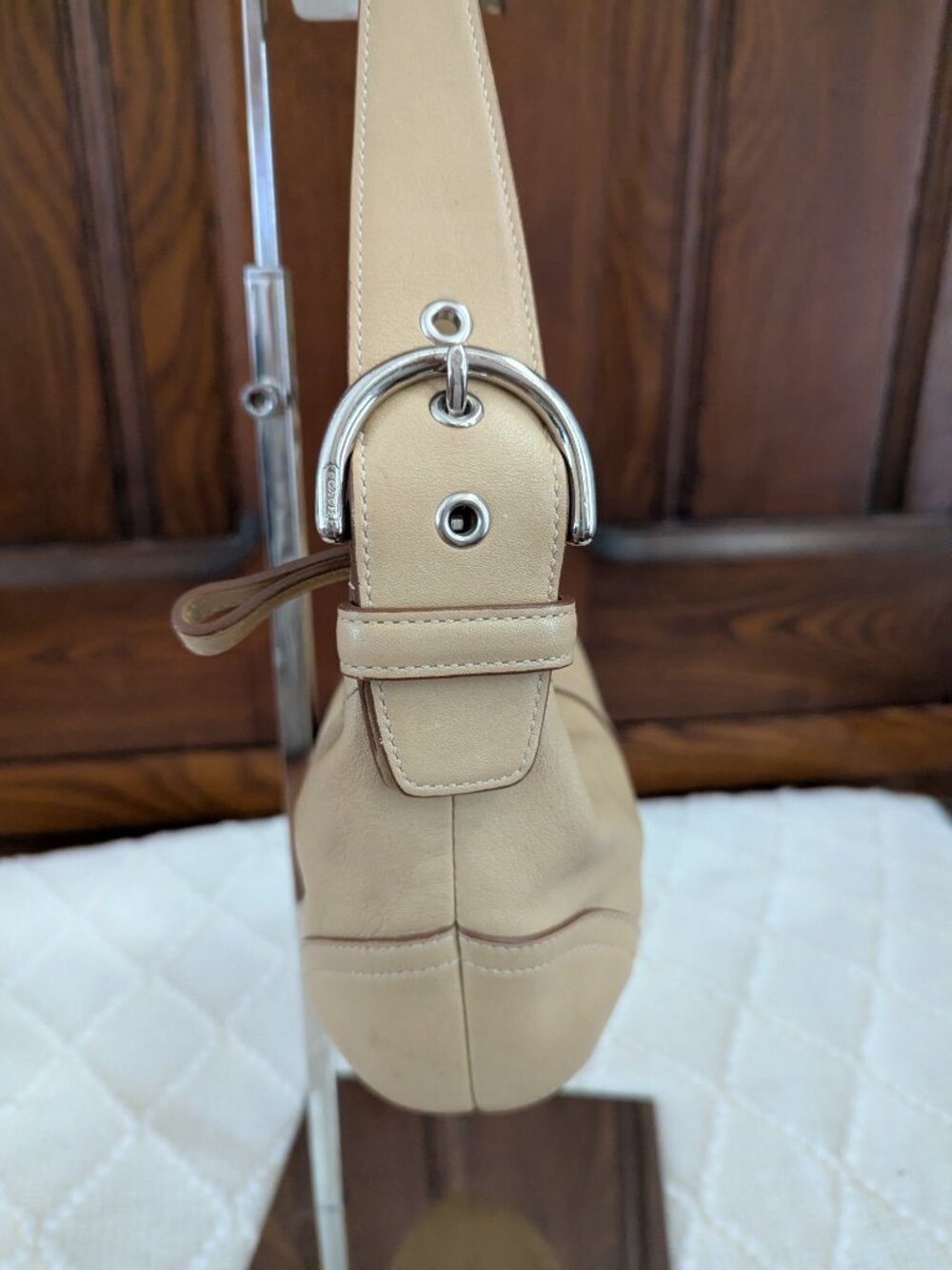 Coach 9541 Small SoHo Y2K Light Tan Leather Hobo Shoulder Bag -9541 90s - Picture 5 of 14